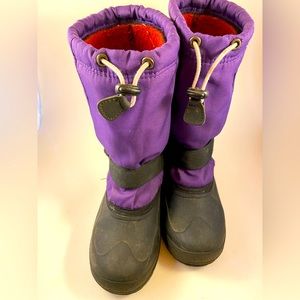 Kamik Kid's Purple Insulated Winter Snow Boots - size 3 Youth